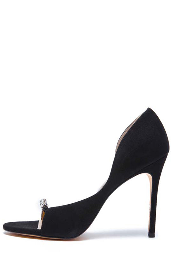 Audrey Suede Crystal D'Orsay