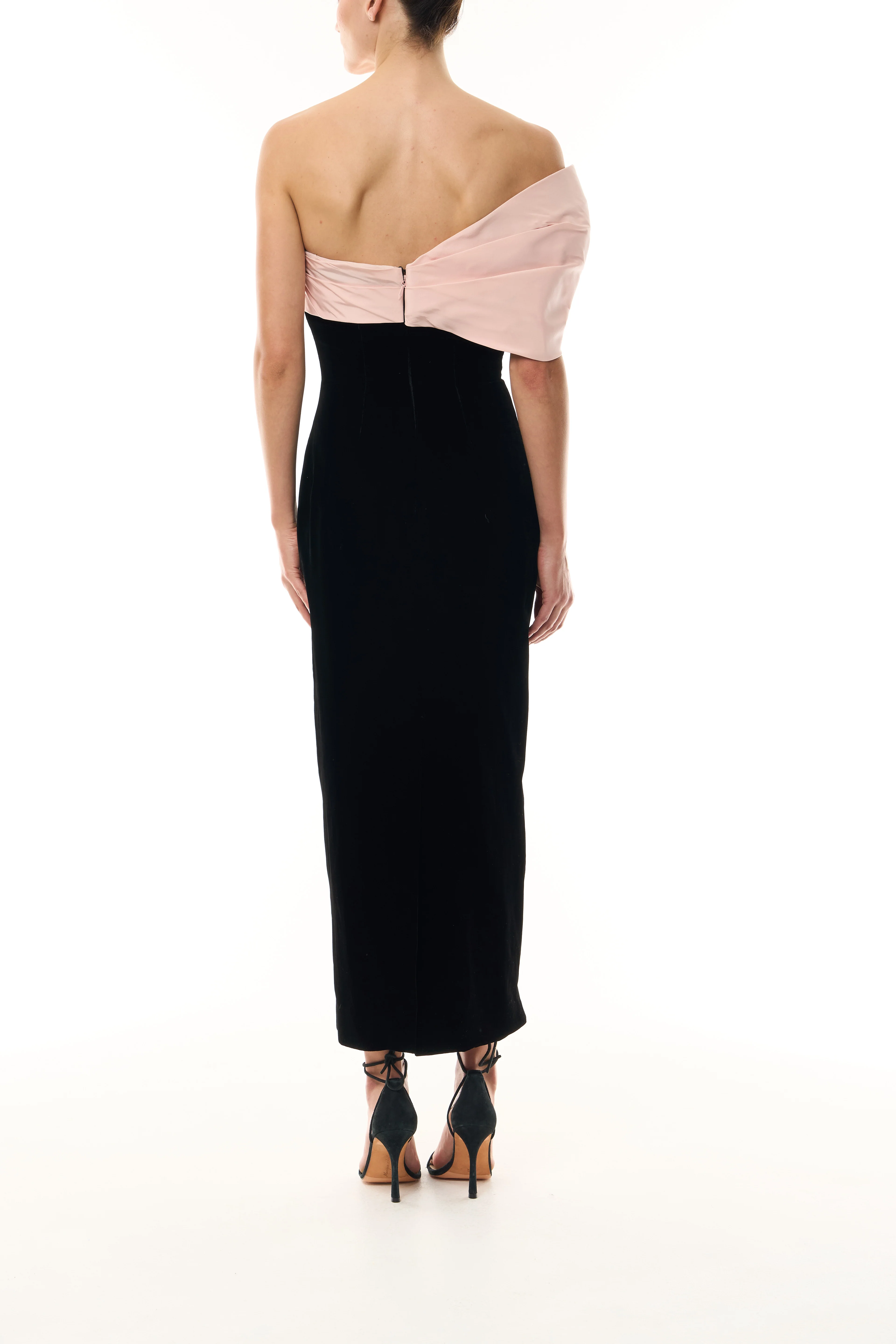 Velvet Off-the-Shoulder Sheath - Image 6