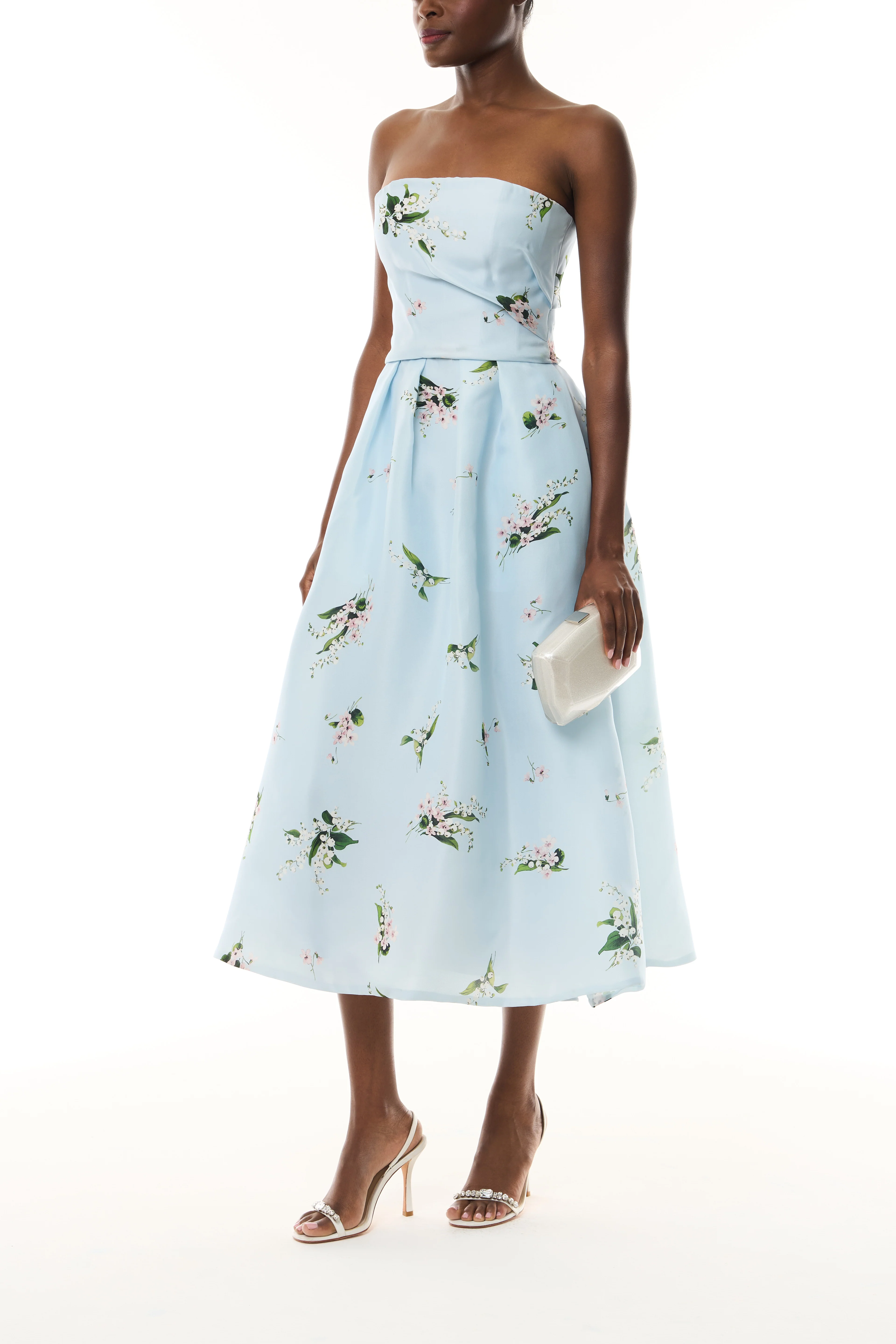 Posie Printed Tea Length Dress - Image 4