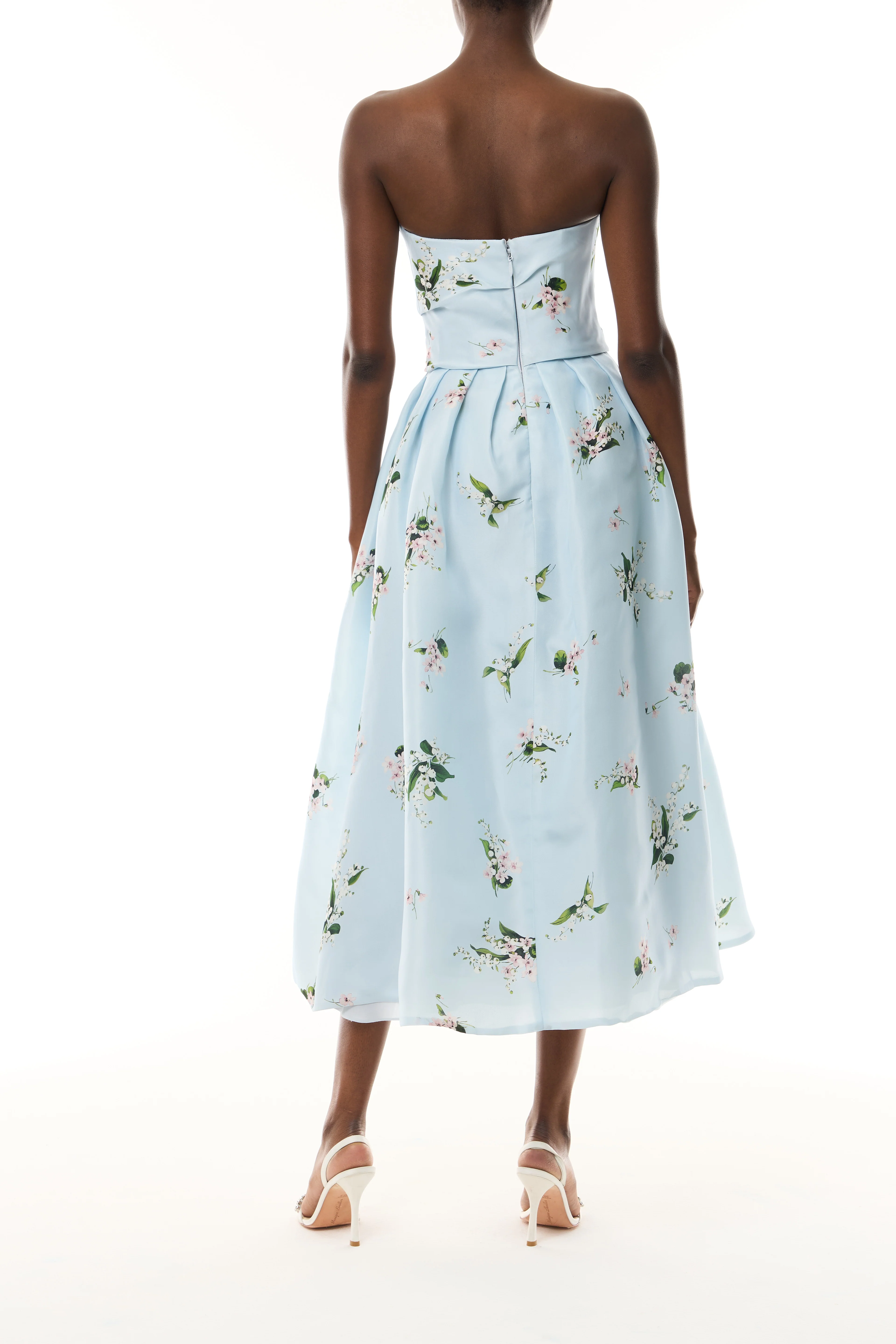 Posie Printed Tea Length Dress - Image 5
