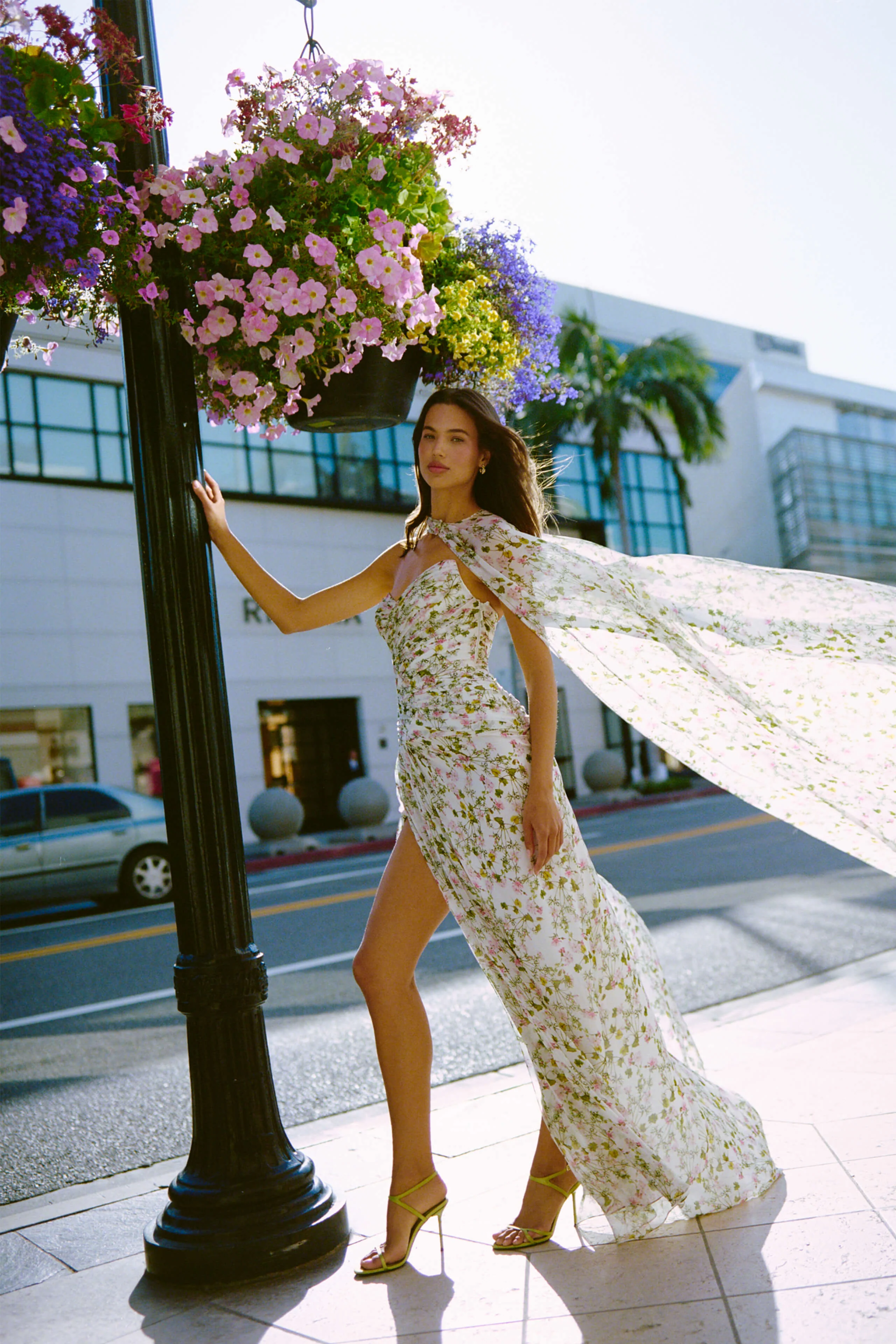 Floral Chiffon Gown - Image 3