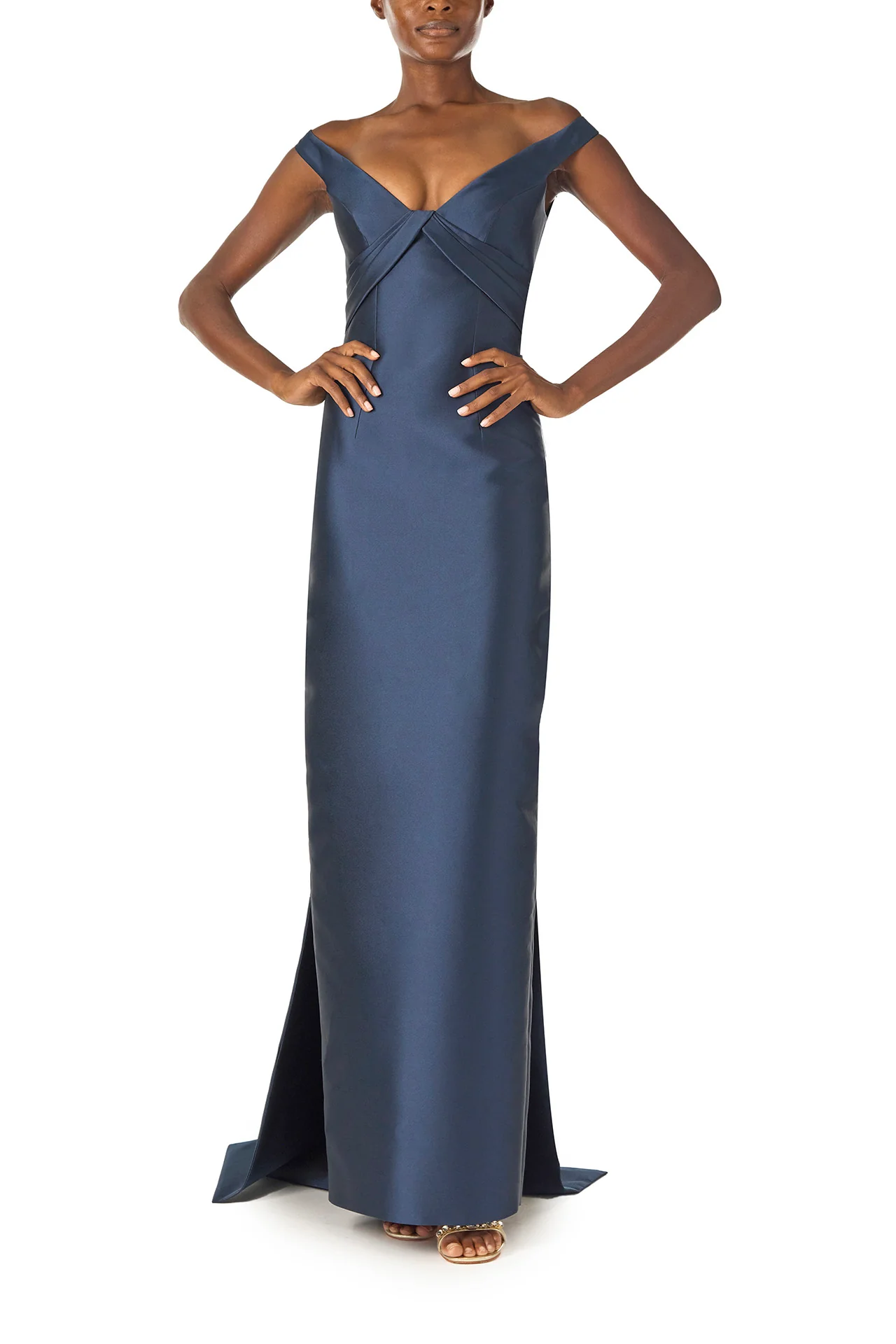 Off-the-Shoulder Mikado Gown