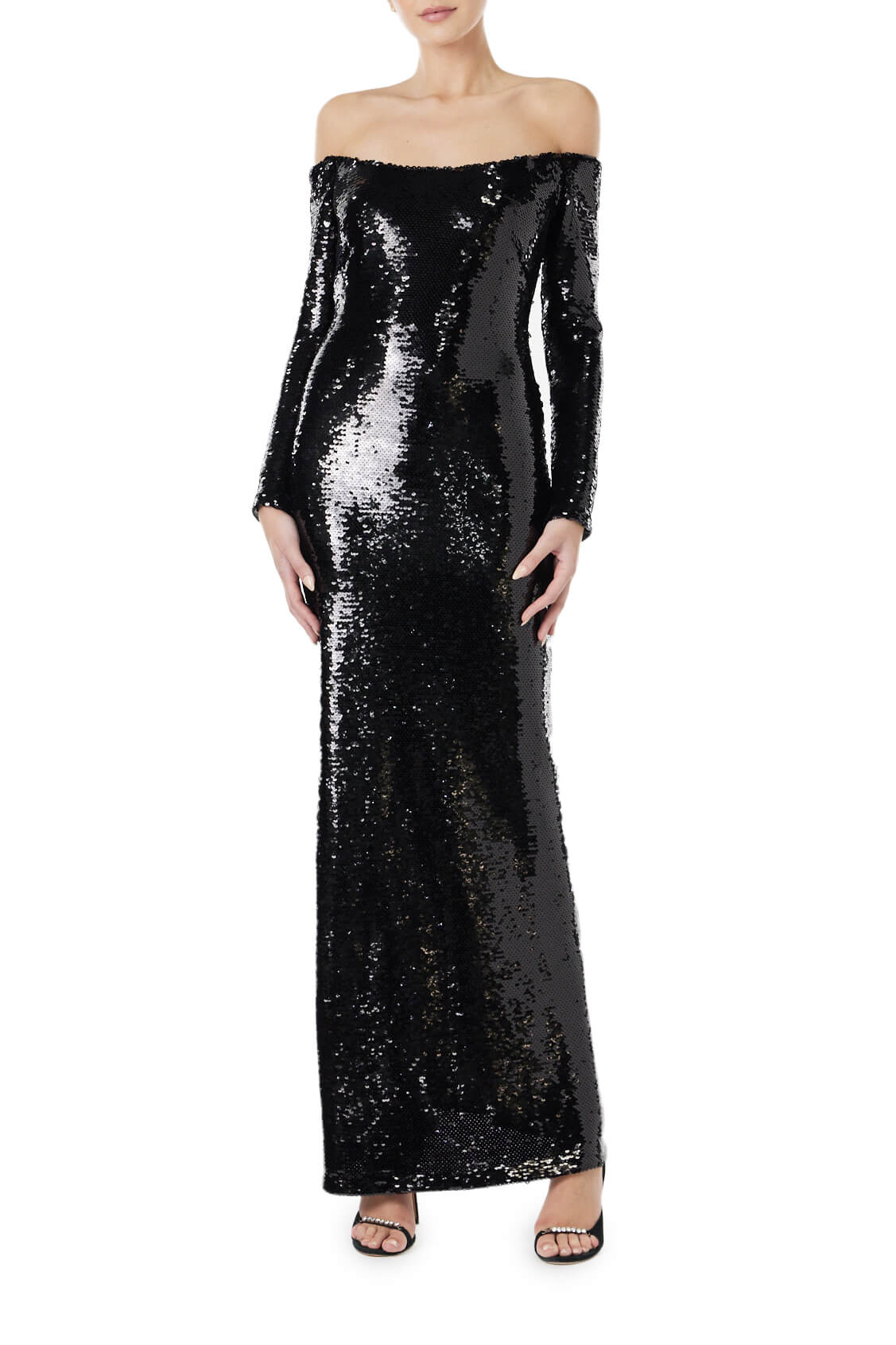 Off-the-Shoulder Sequin Gown - Image 4
