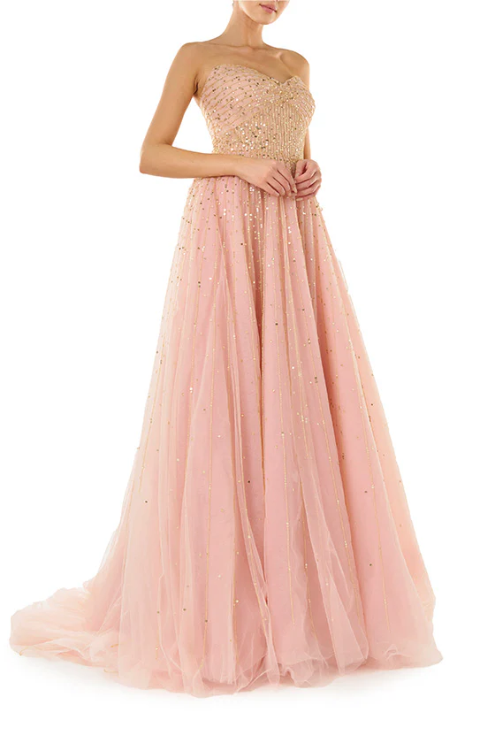 Strapless Embroidered Ball Gown - Image 2