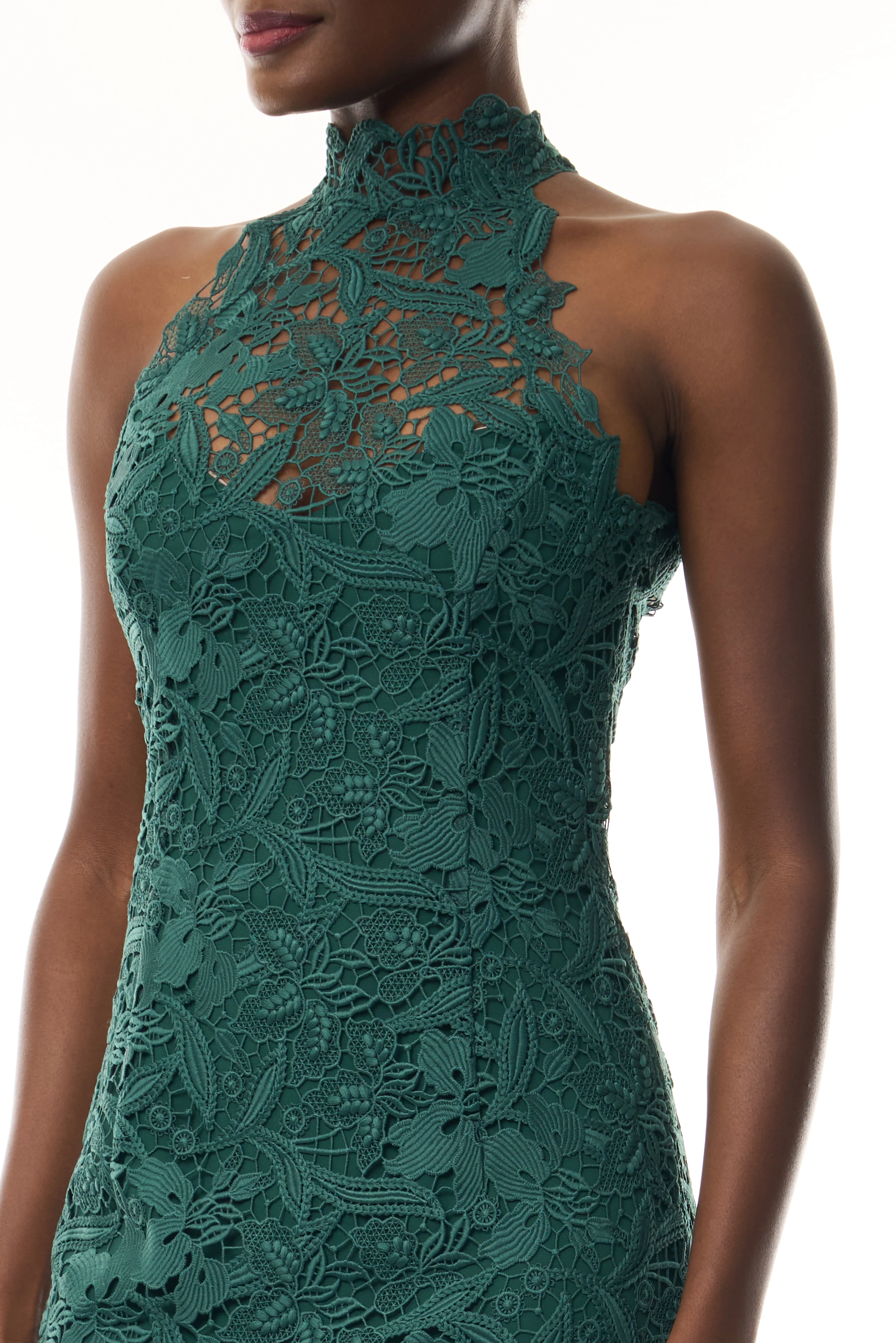Halter Neck Lace Gown - Image 2