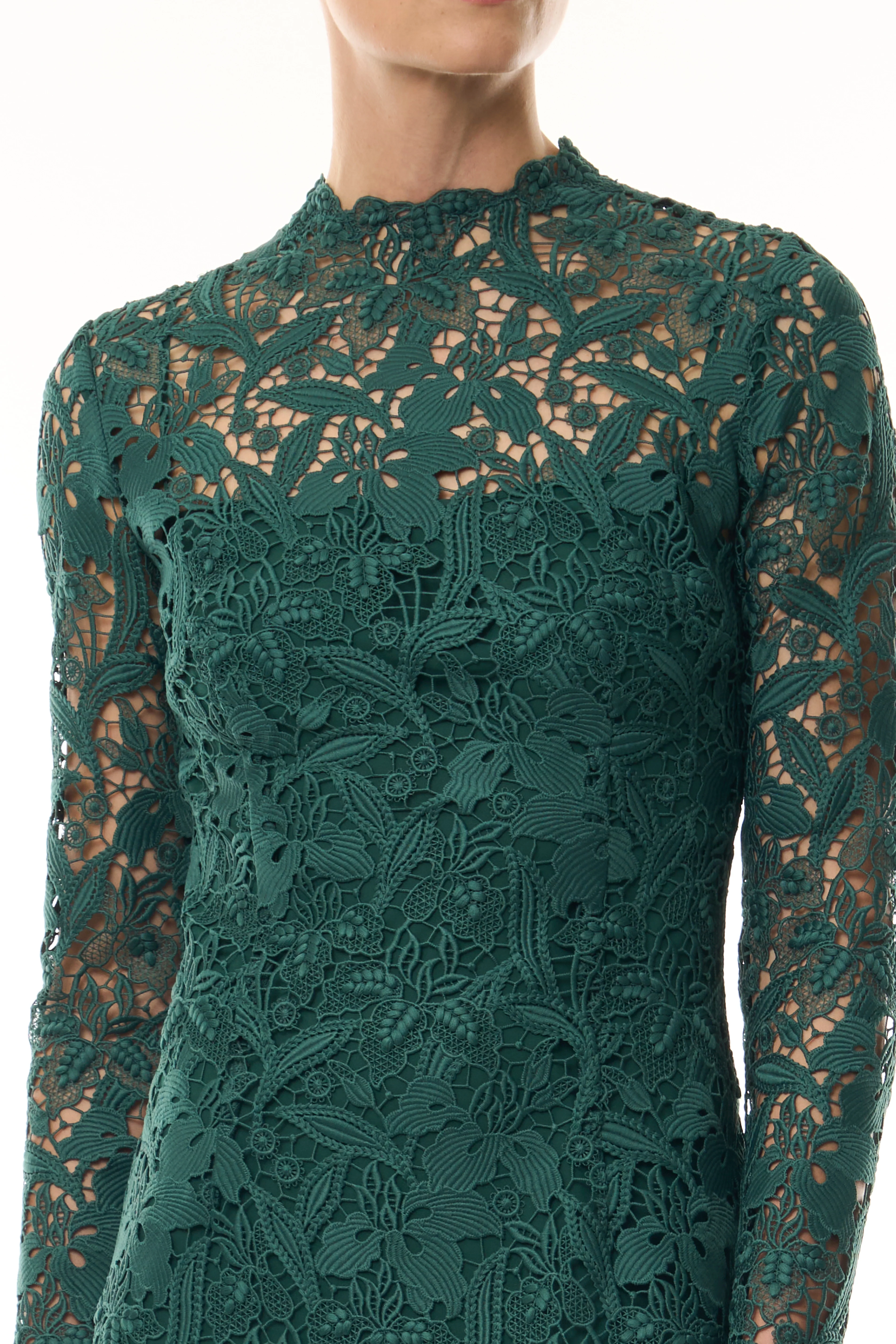 Long Sleeve Lace Sheath - Image 2