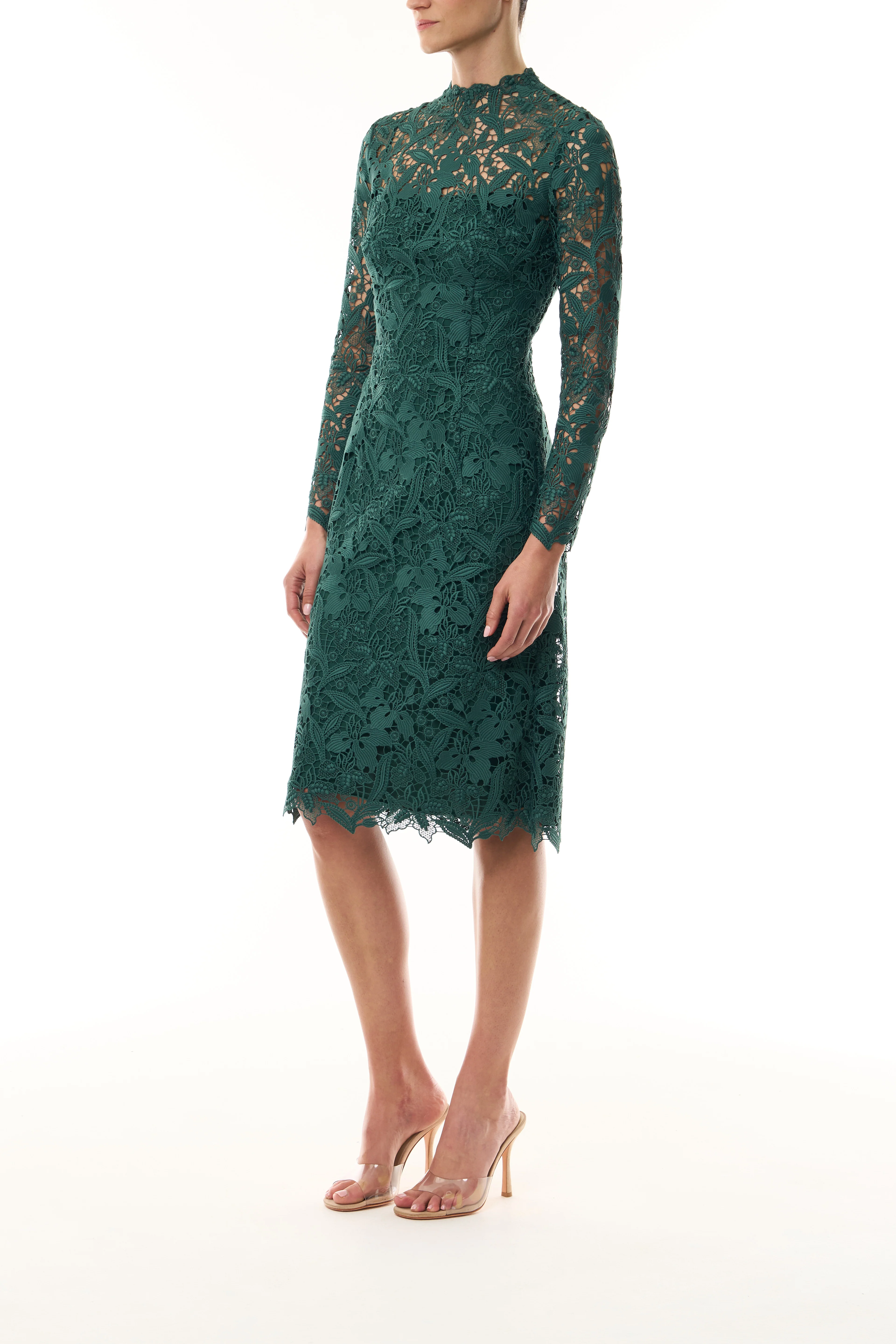 Long Sleeve Lace Sheath - Image 4
