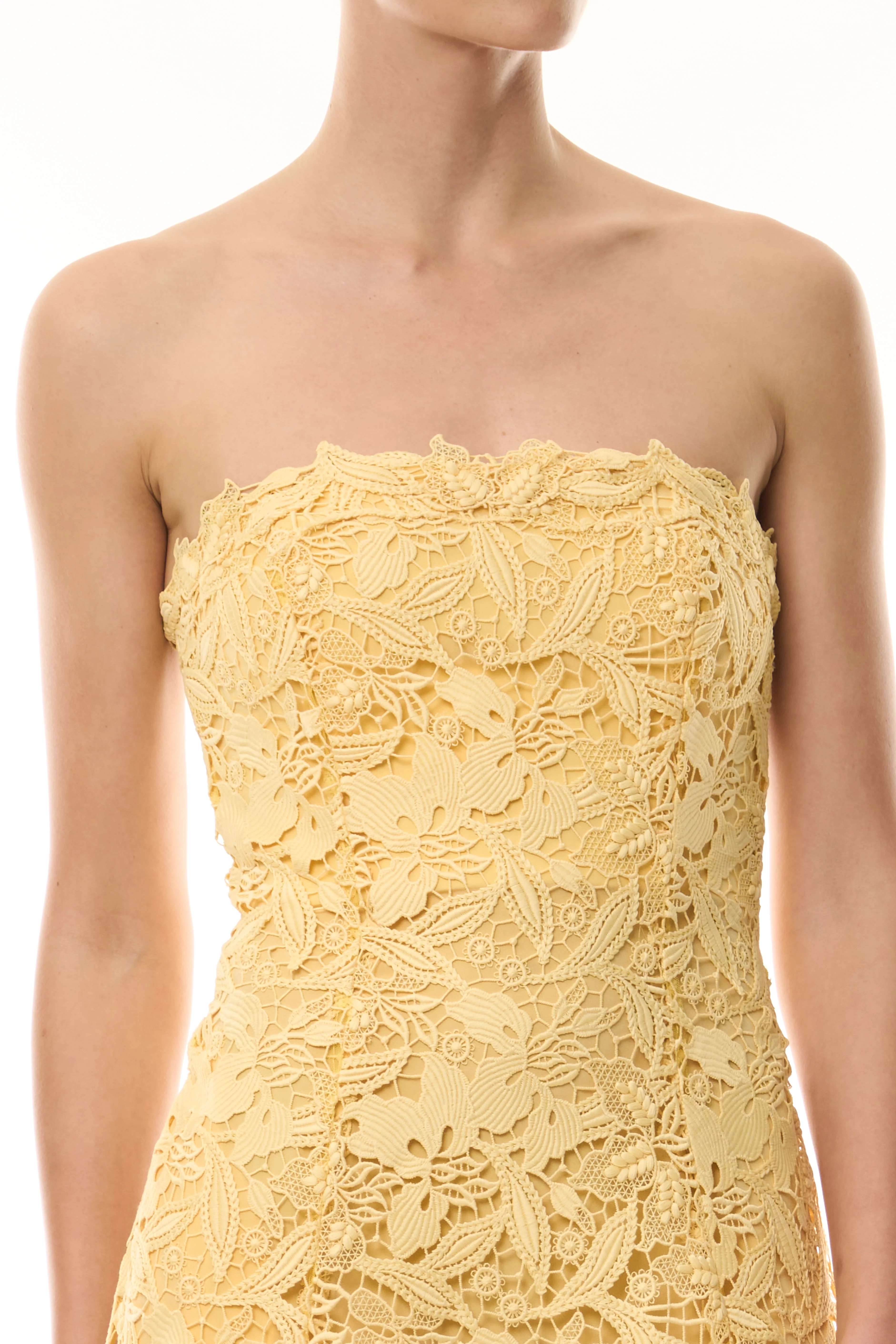 Strapless Lace Midi Dress - Image 2