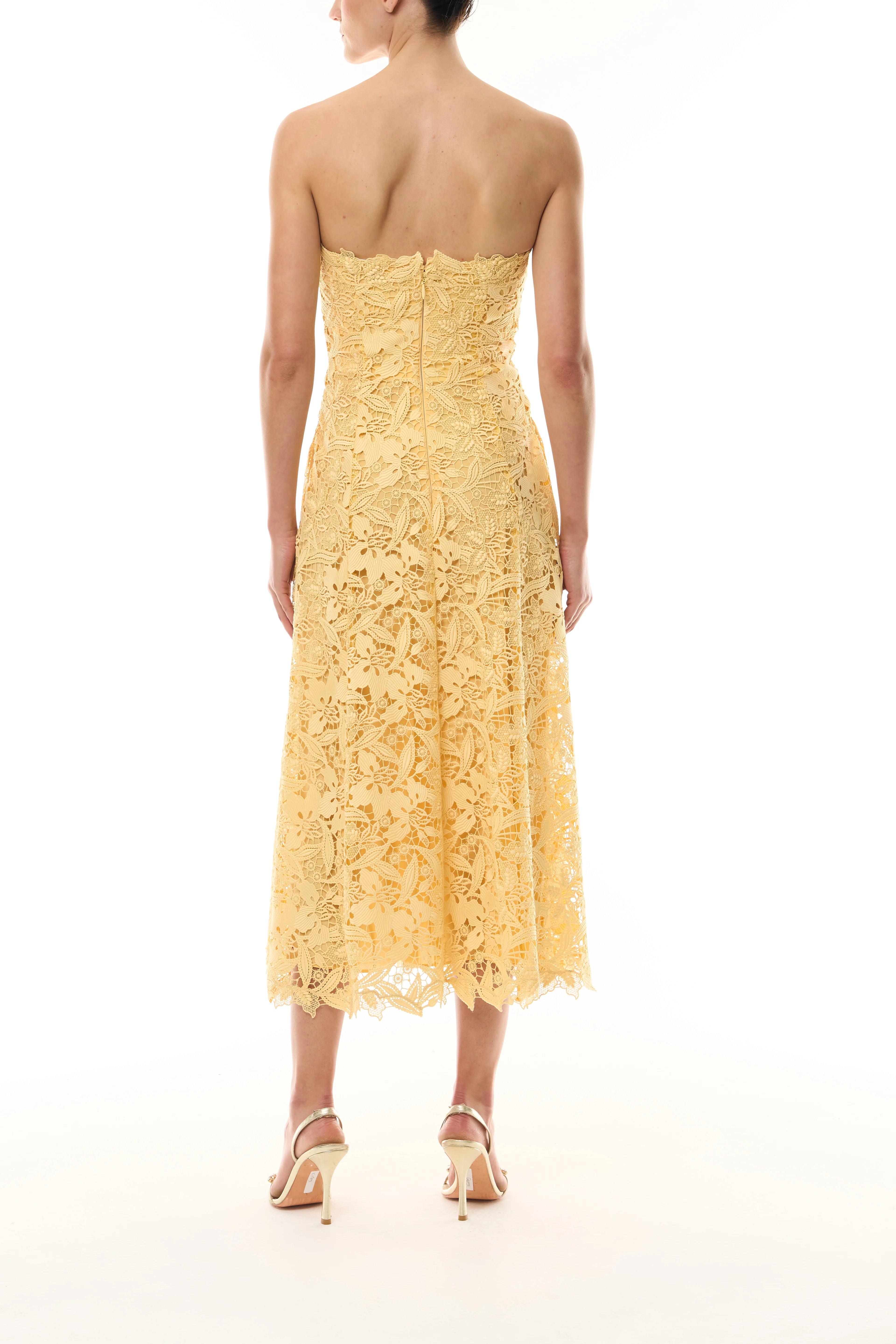 Strapless Lace Midi Dress - Image 5